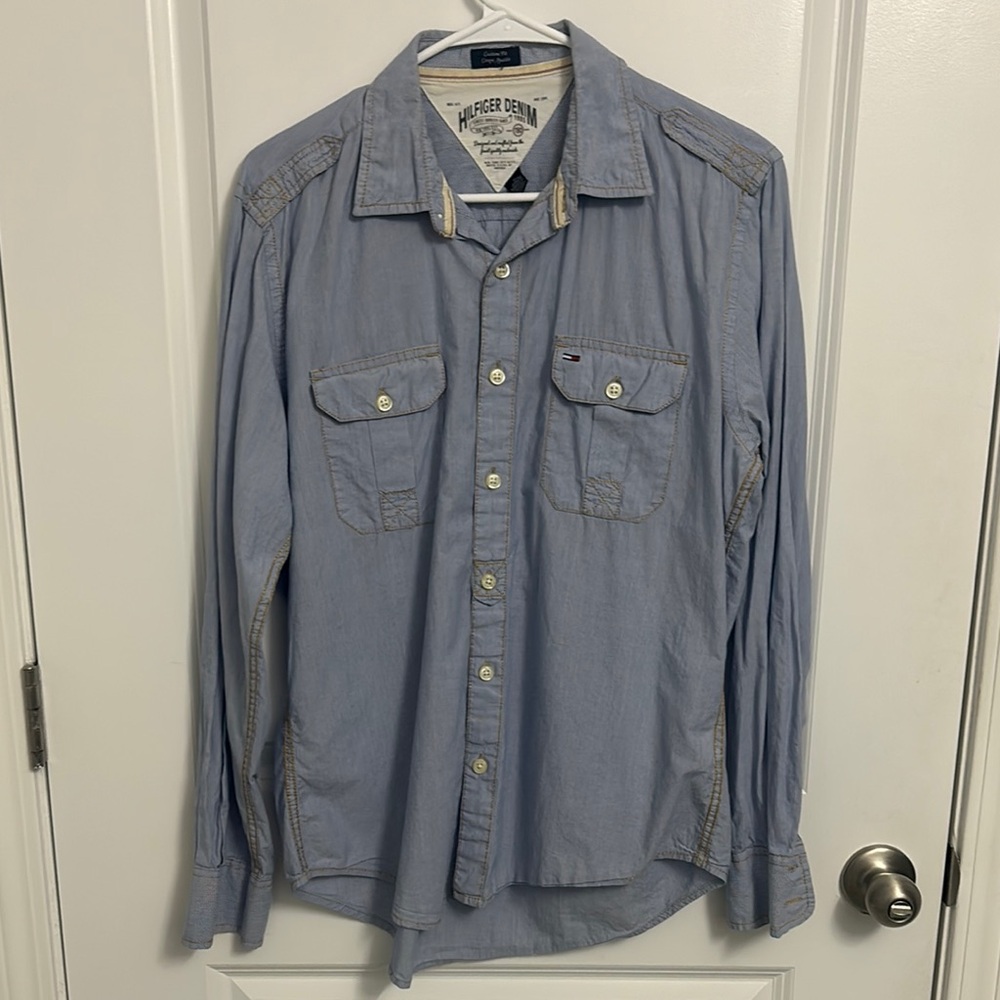 Tommy Hilfiger Blue Denim Shirt for Men